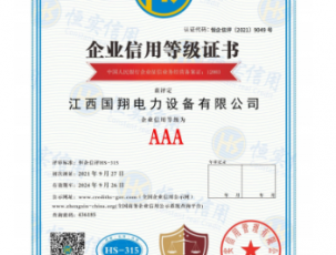 福建中國電力設(shè)備行業(yè)誠信單位登記證書